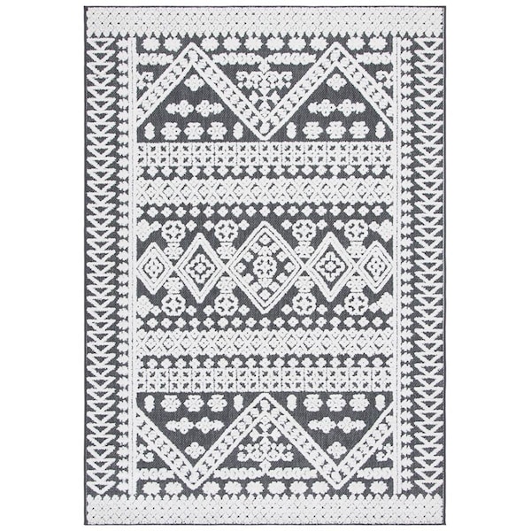 Safavieh 9 x 12 ft. Cabana Power Loomed Rectangle Area Rug Ivory & Grey CBN658A-9 - main